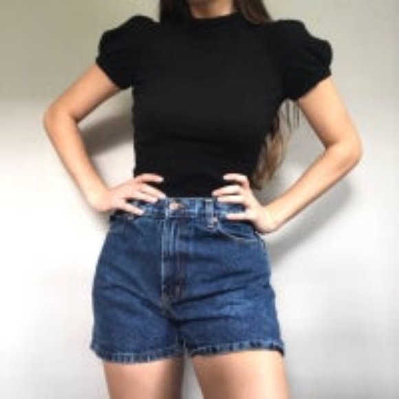 Express Turtleneck Puff Sleeve Sweater